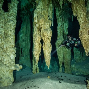 a close up of a cave
