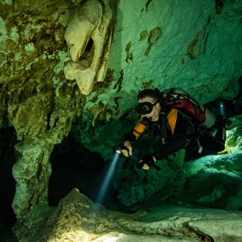 a close up of a rock